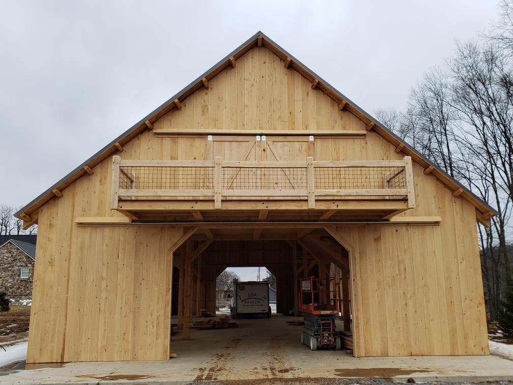 40×90 Timber Frame party barn and 40×60 Timber Frame sheep barn — photo 7