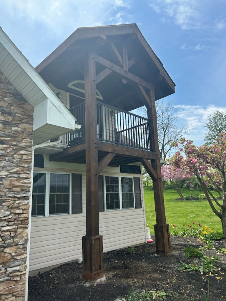 20×28 Timber Frame Pavilion and Fire Place — photo 2