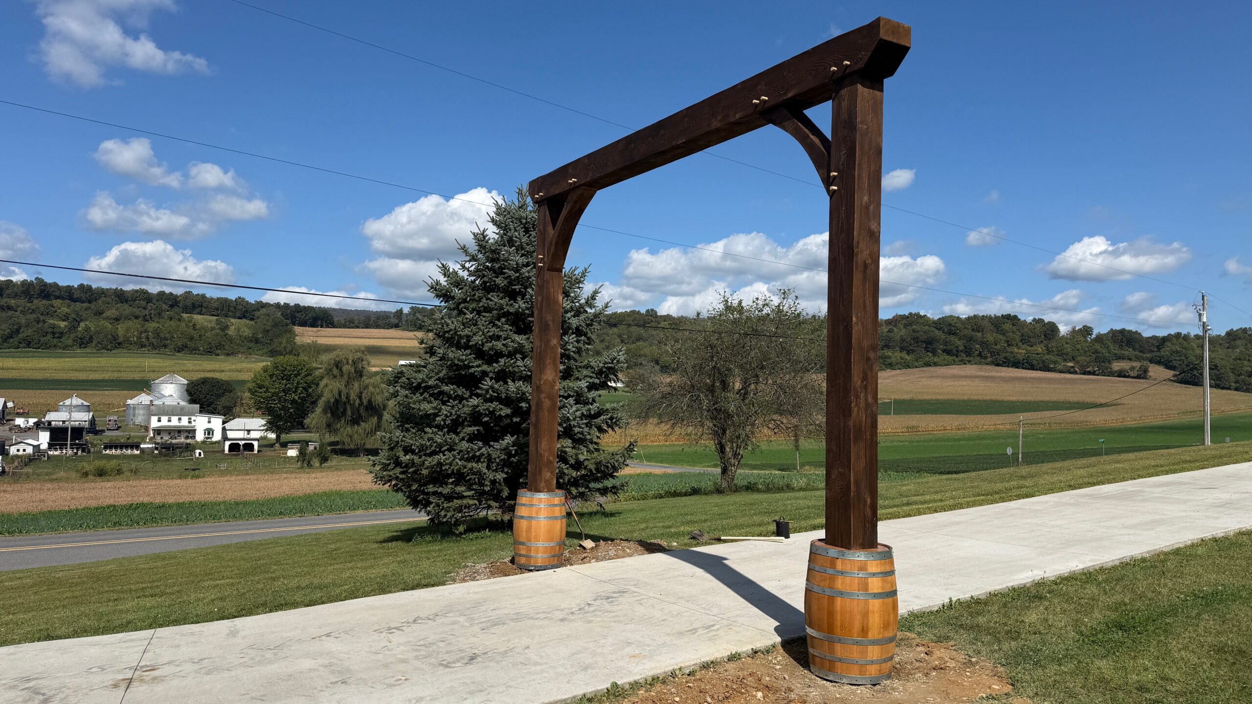 14′ Timber Frame Driveway Arch