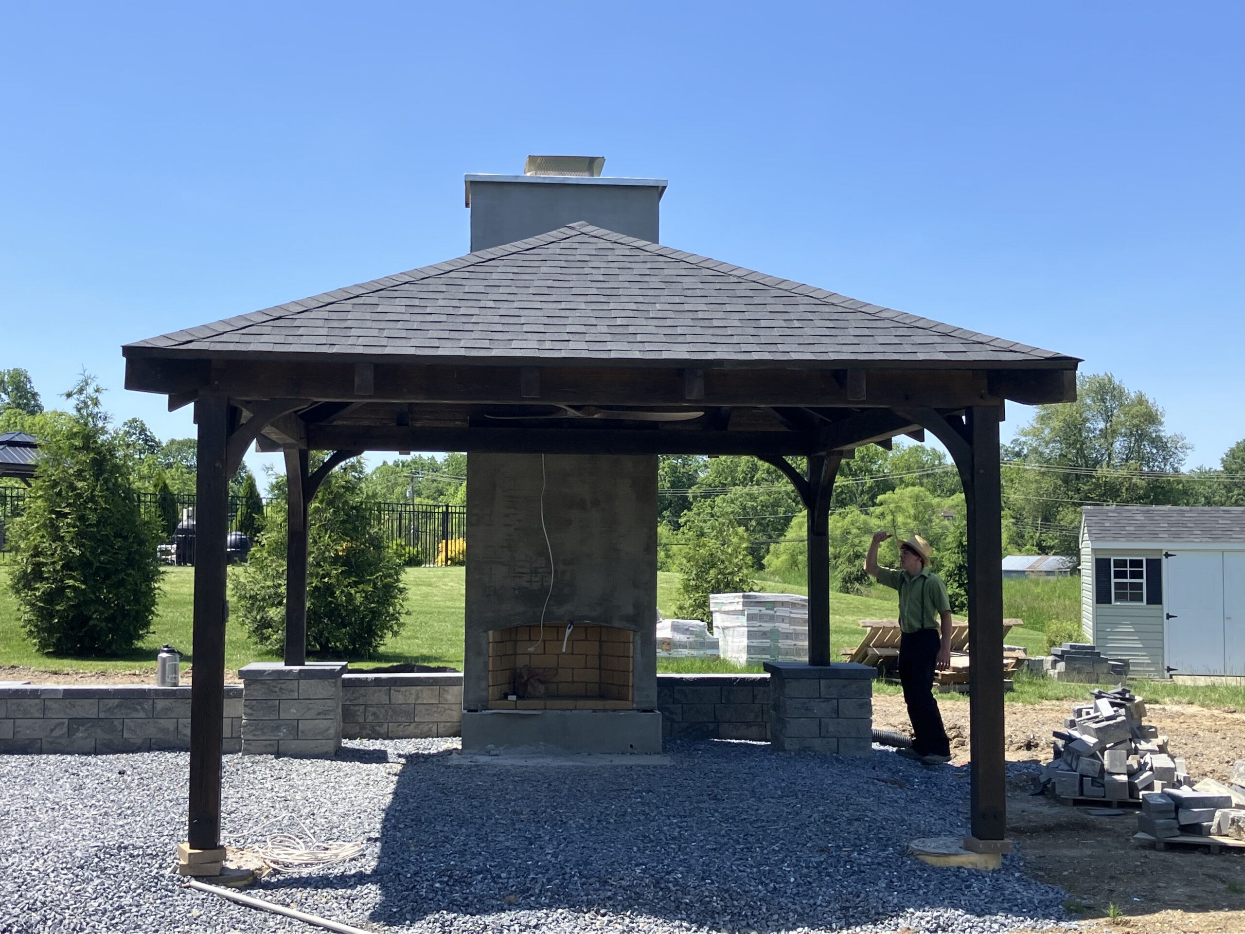 16×16 hipped roof pavilion