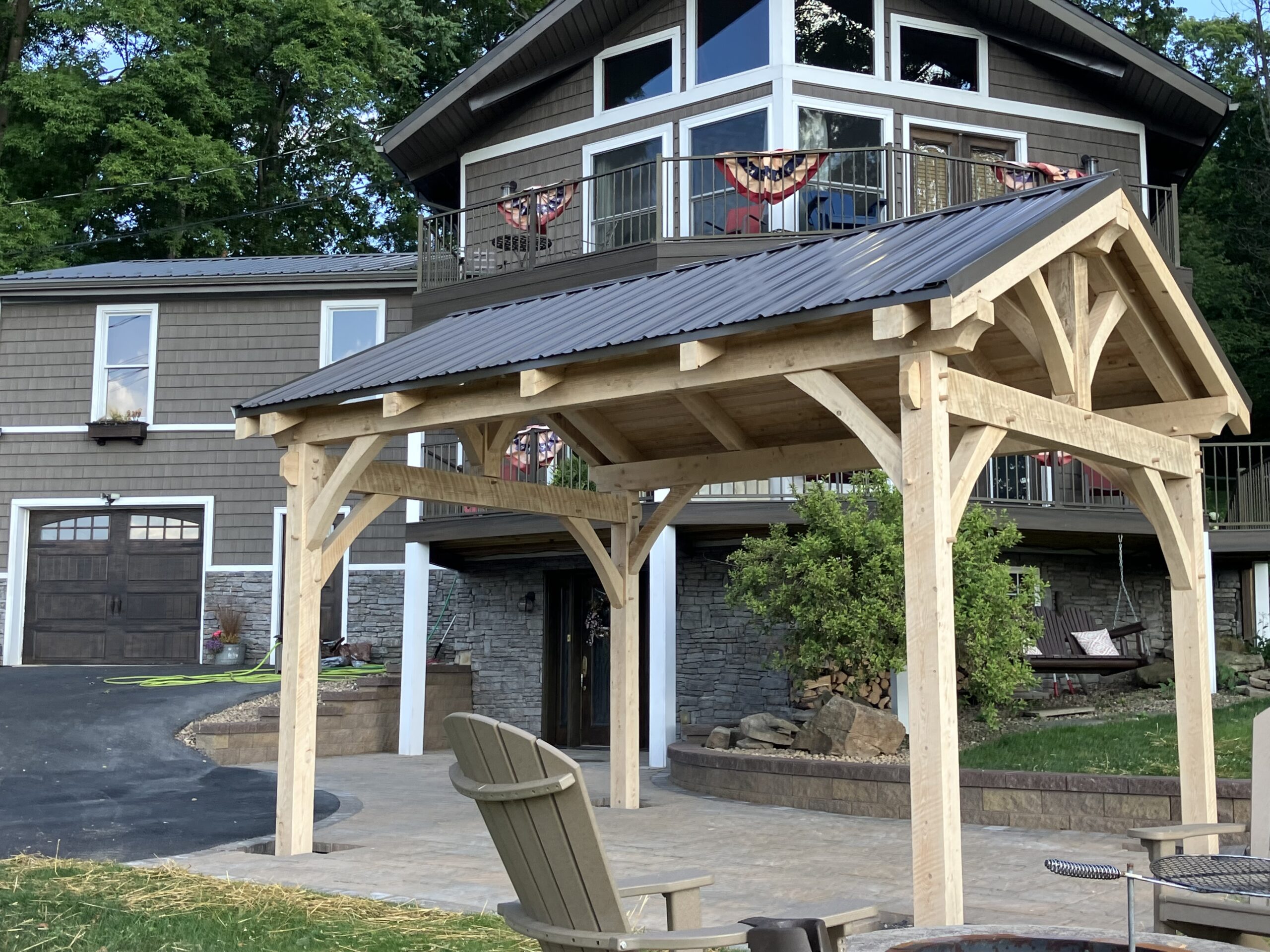12×16 DIY Timber Frame Pavilion — photo 3