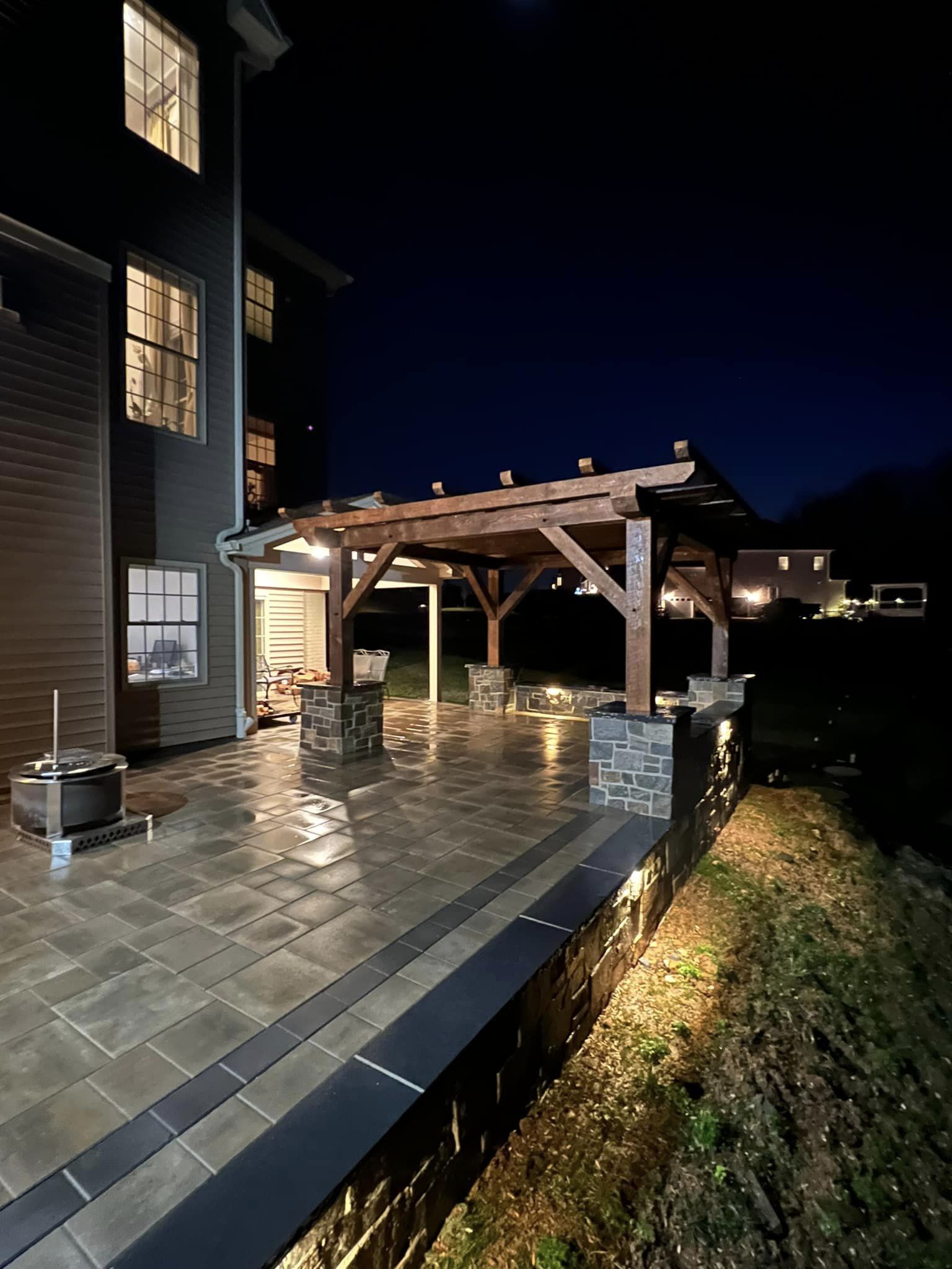 16×16 Timber Frame Pergola on Pillars — photo 3