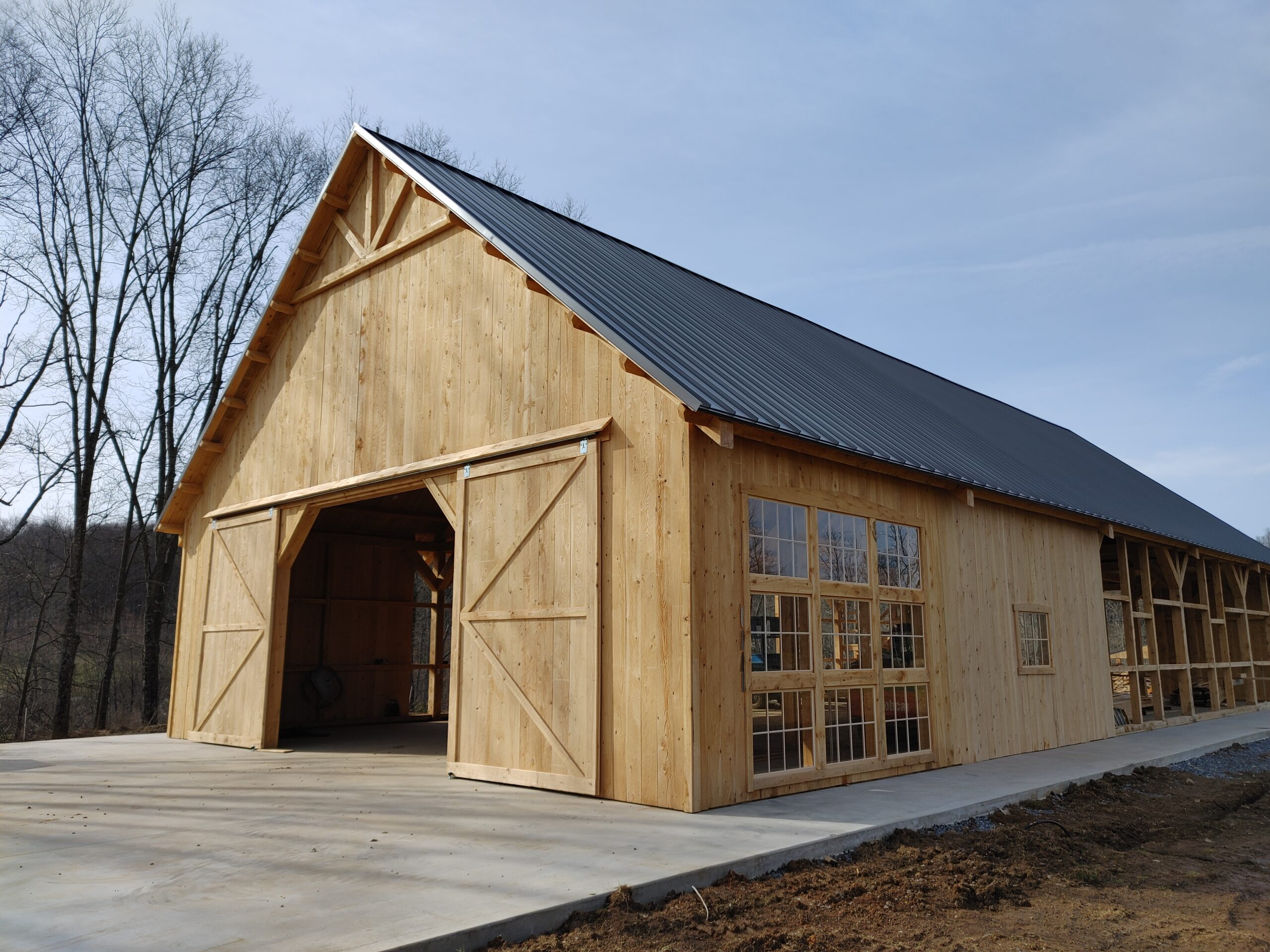40×90 Timber Frame party barn and 40×60 Timber Frame sheep barn — photo 8