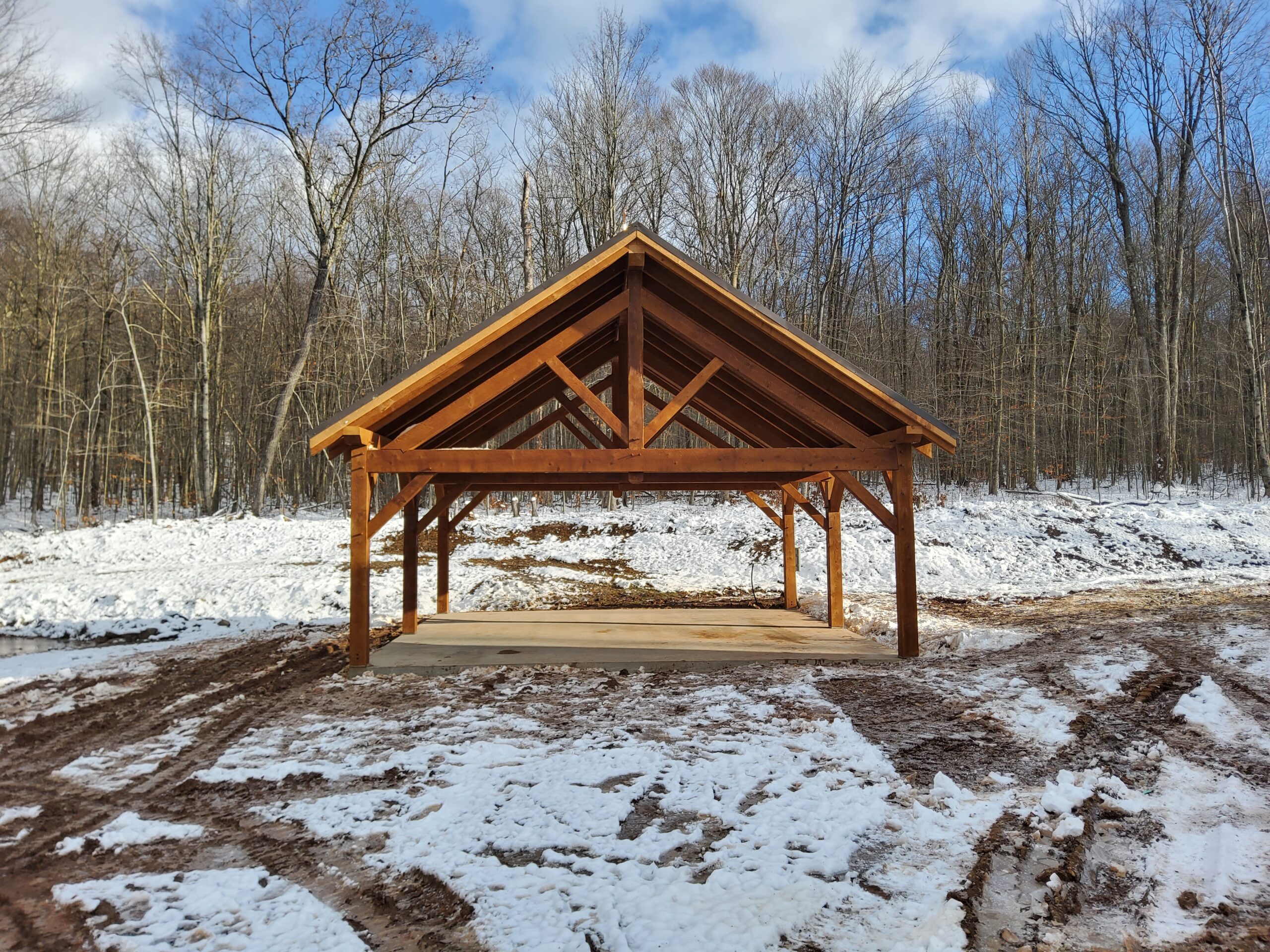 24×24 Timber Frame Pavilion with Cupola and Copper Weather Vein — photo 3