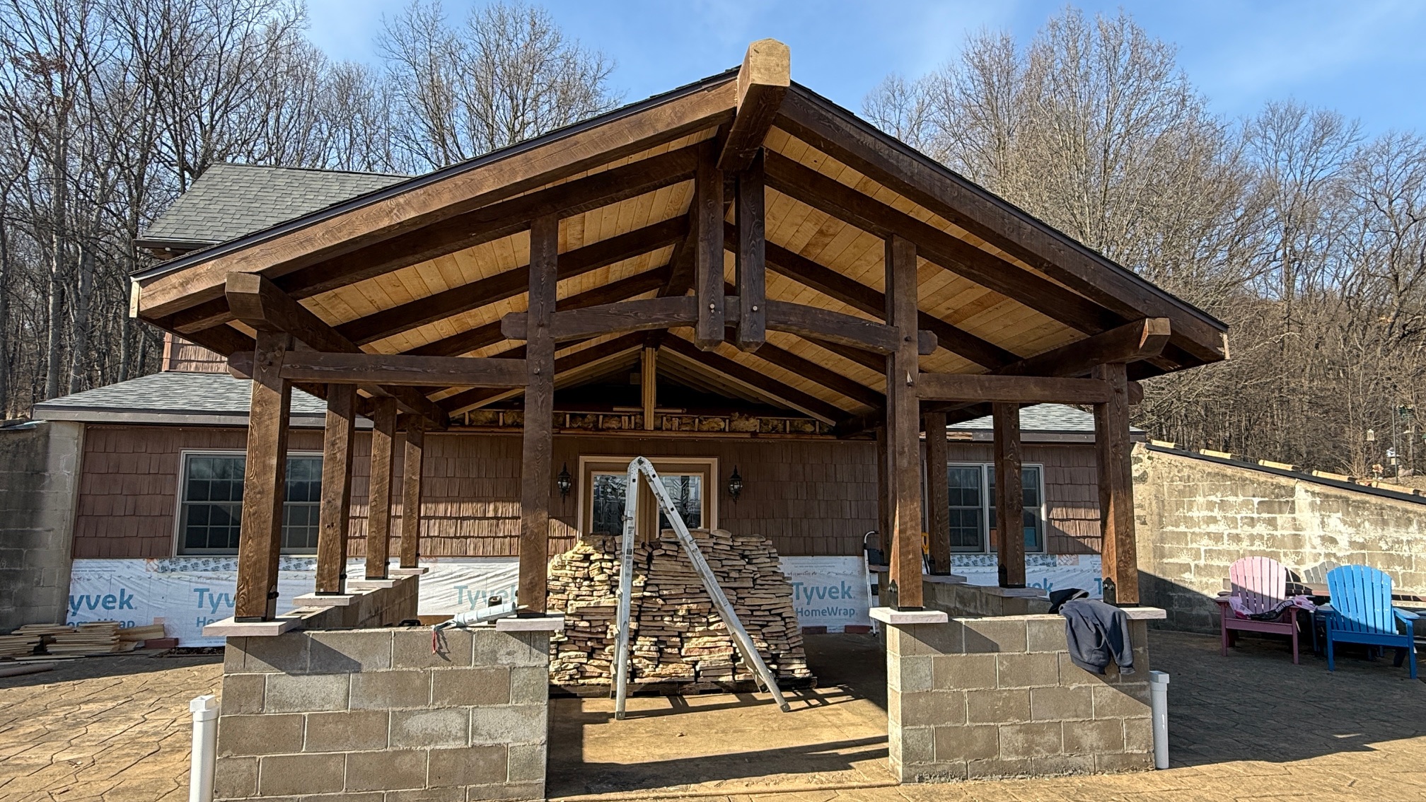 18×21 Timber Frame Tie-in — photo 6
