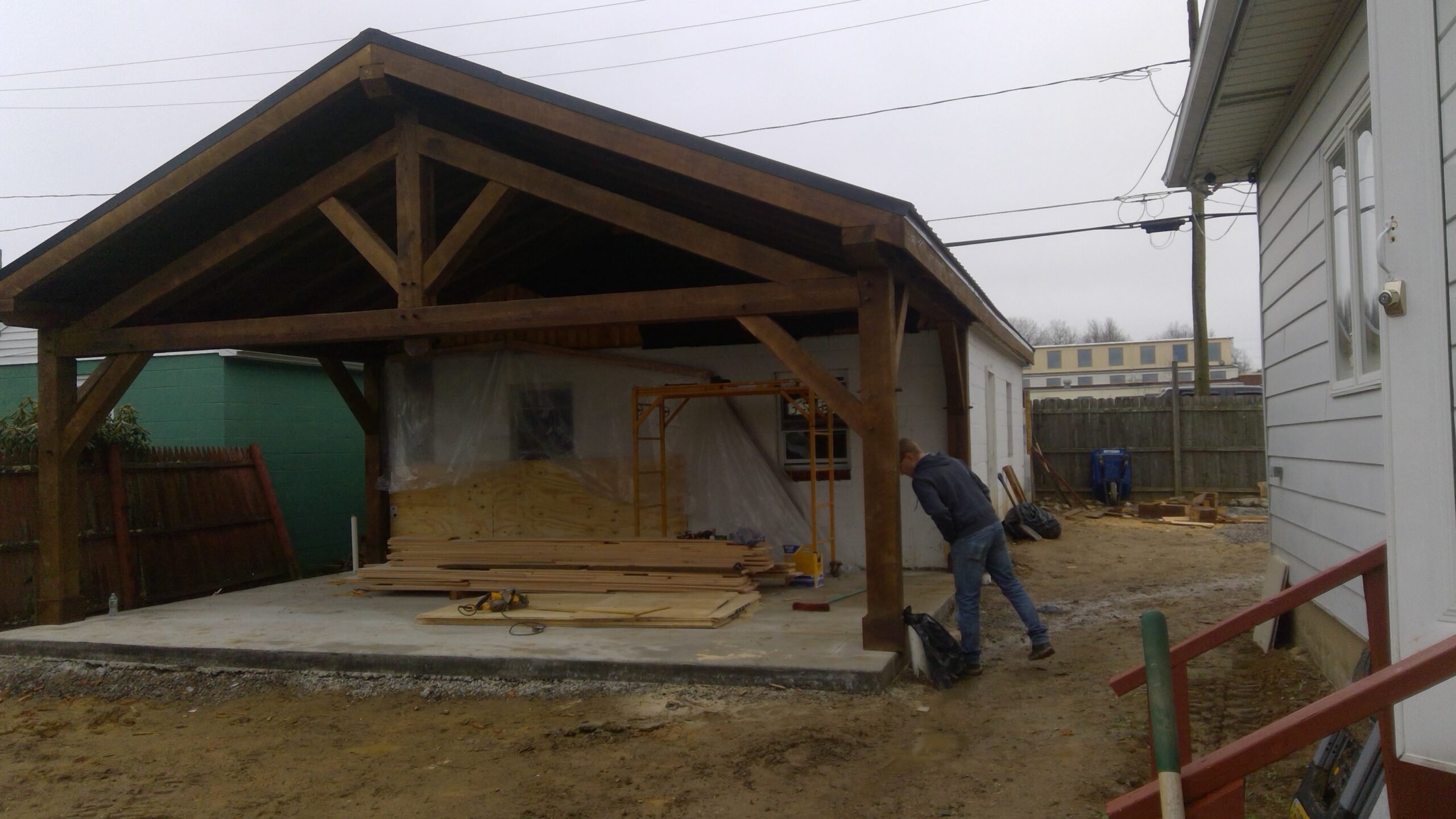 25×15 Timber Frame Pavilion Tie-In — photo 4