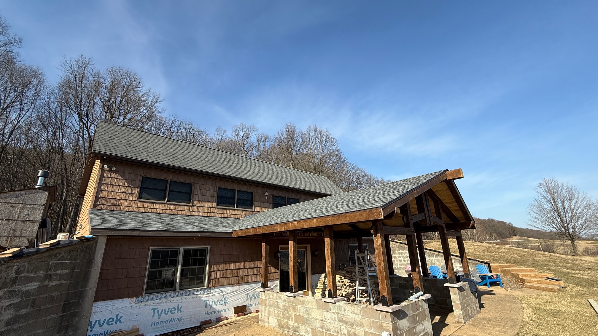 18×21 Timber Frame Tie-in — photo 7