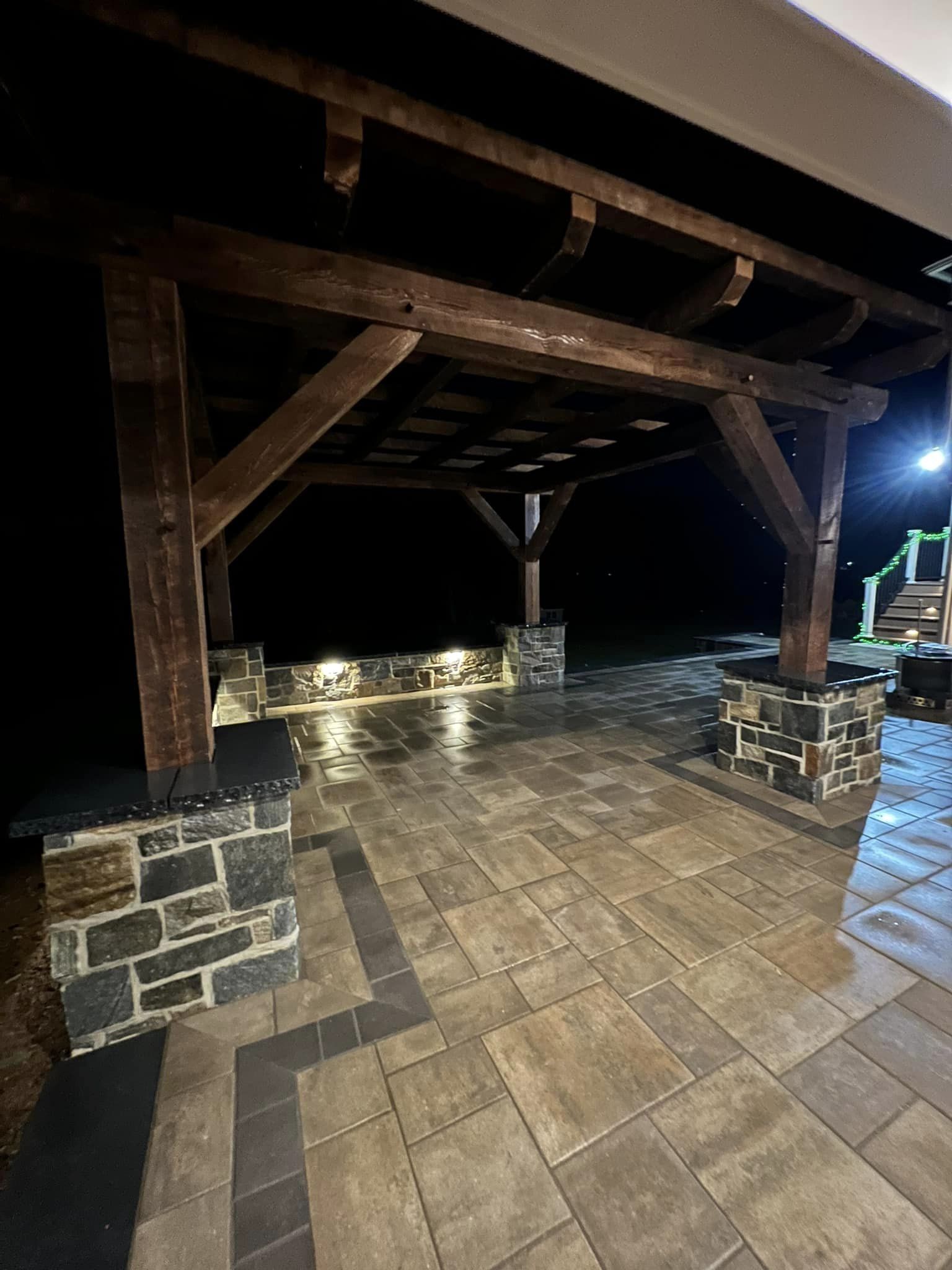 16×16 Timber Frame Pergola on Pillars — photo 5