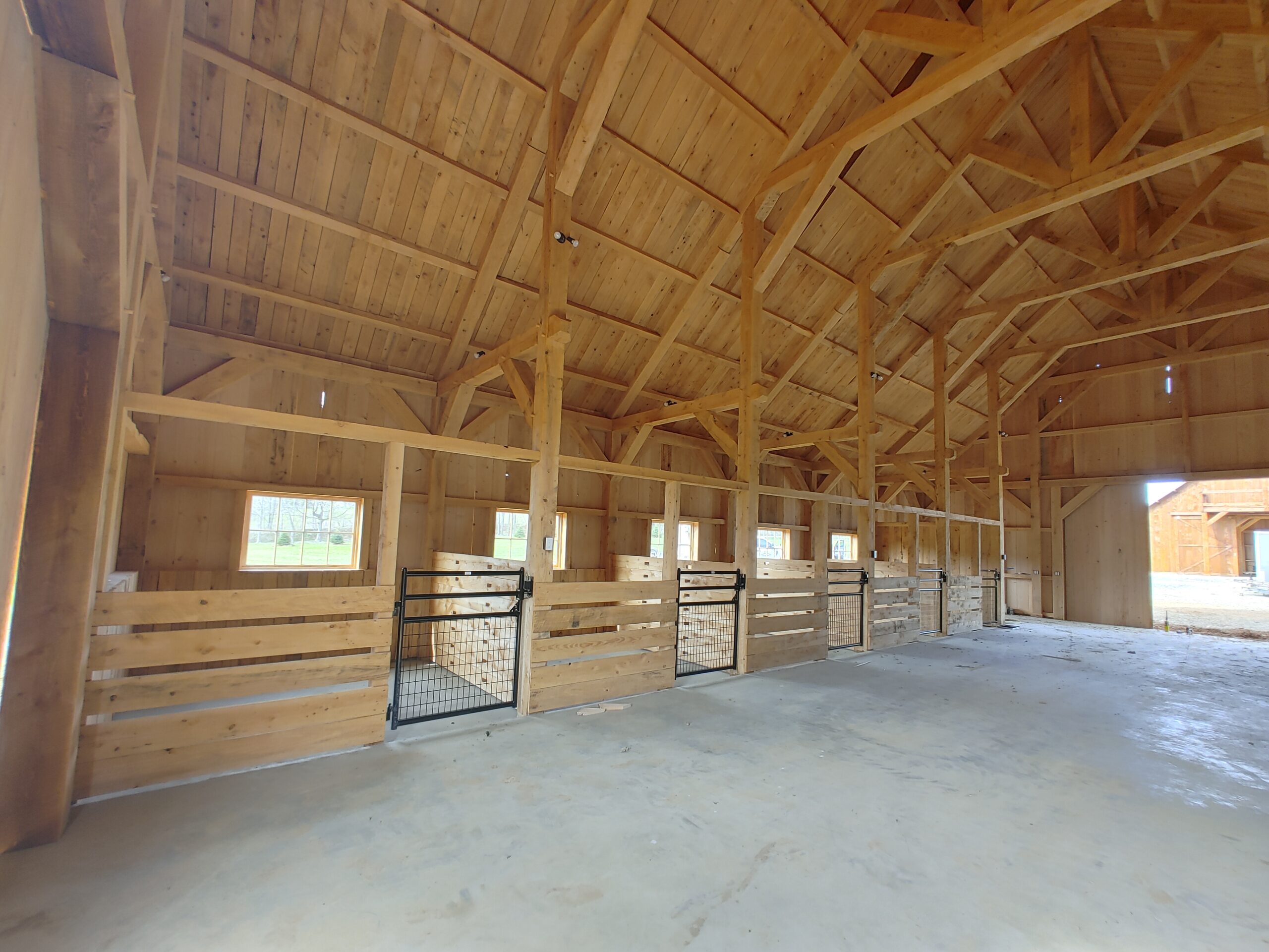 40×90 Timber Frame party barn and 40×60 Timber Frame sheep barn — photo 11