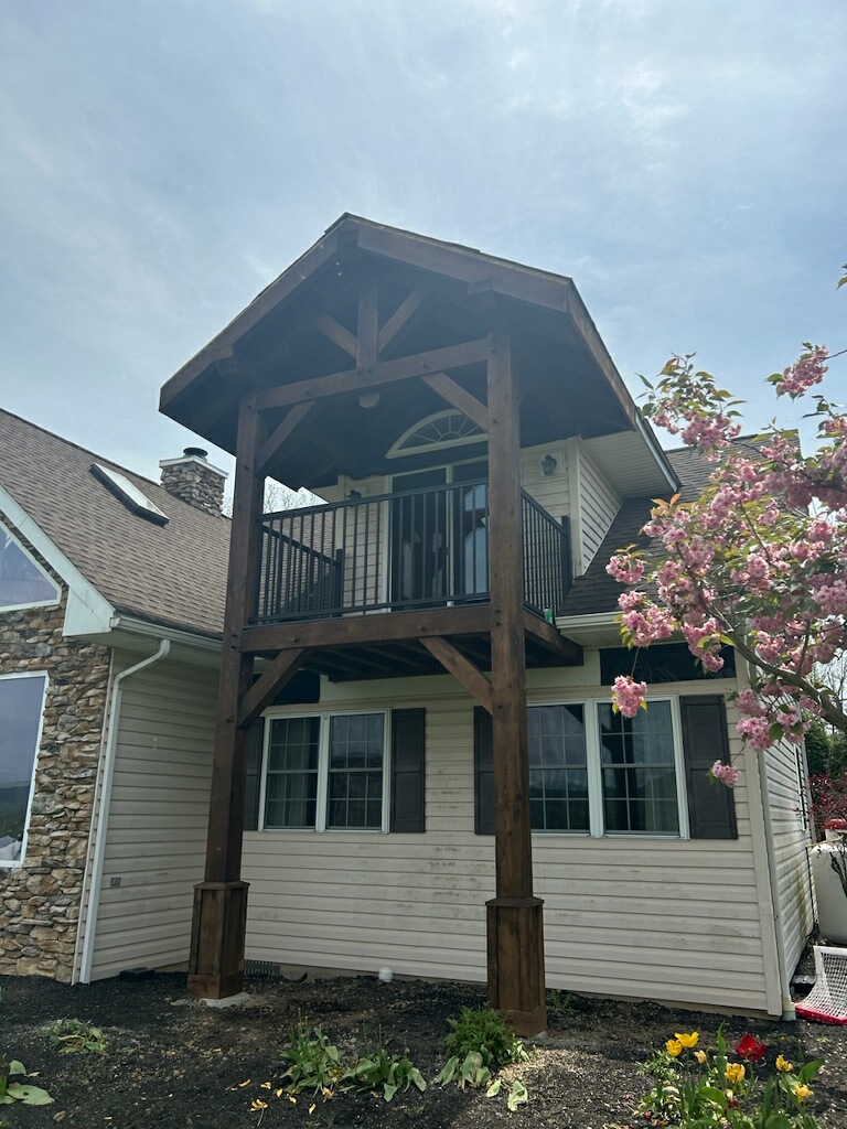 20×28 Timber Frame Pavilion and Fire Place — photo 7