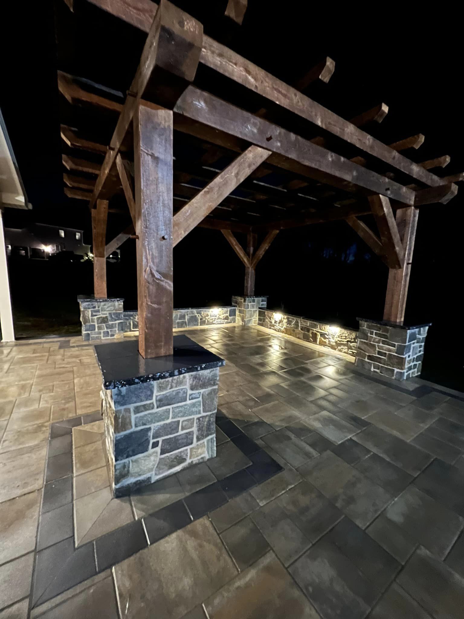 16×16 Timber Frame Pergola on Pillars — photo 7