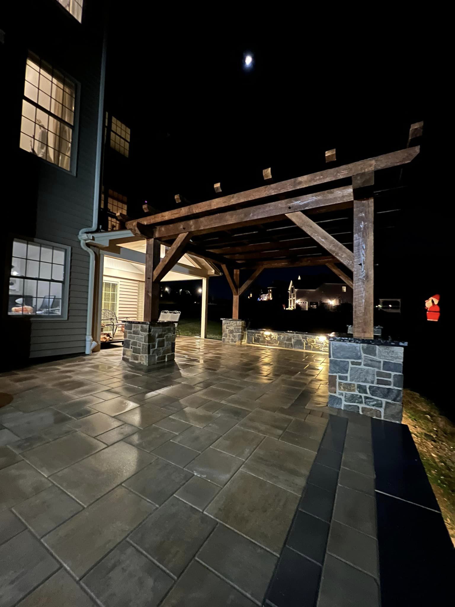 16×16 Timber Frame Pergola on Pillars — photo 8