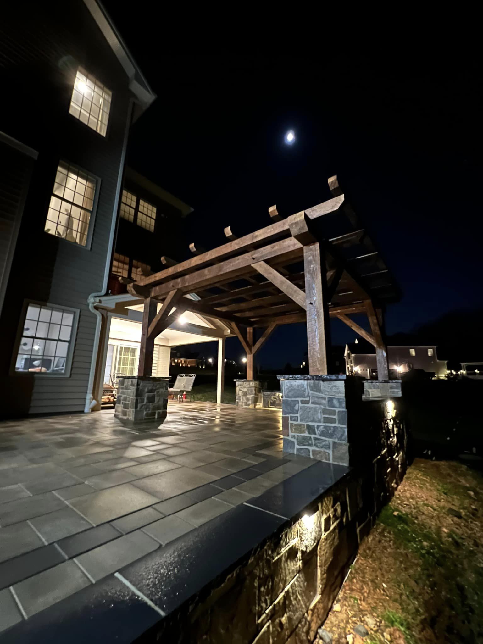 16×16 Timber Frame Pergola on Pillars — photo 10